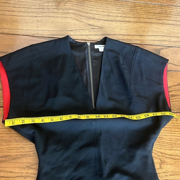 HELMUT LANG Womens Dress  Deep V Neck Midi Elegant Stylish Black Size 00 - Picture 9 of 14